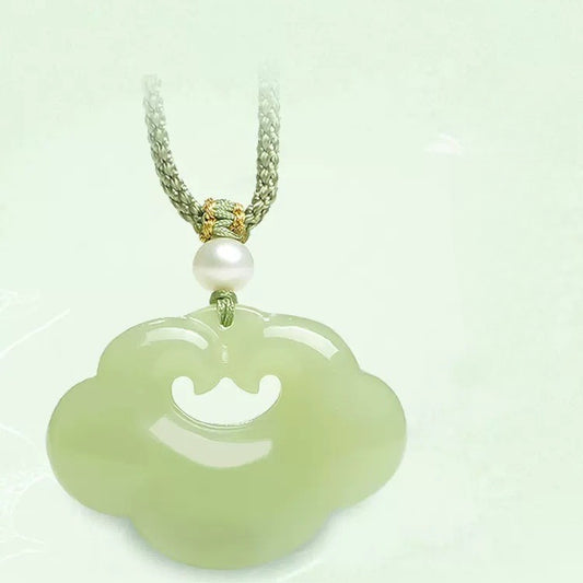 Chinese Jade Necklace - Heitian Ruyi Lock Pendant for Women's Protection | STAR8S