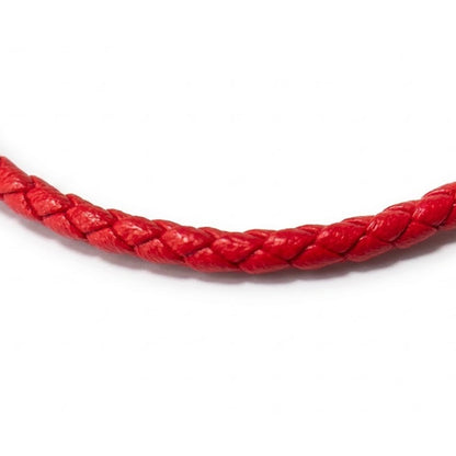 Red String Bracelet for Women Men Stainless Steel Four Leaf Clover Braided Leather Bracelet Lucky Protection Amulet Kabbalah Red Rope Wristband Friendship Jewelry Gift 8.3 Inches