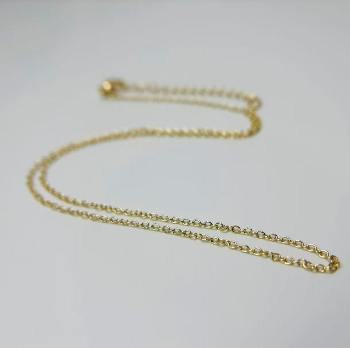 dainty minimalist link chain necklace for women teen girls ultra thin gold tone copper cable chain choker delicate layering clavicle collarbone necklace everyday fashion tiny plain base chain jewelry gift