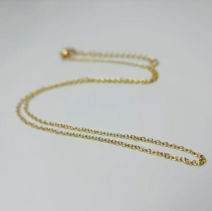 Dainty Minimalist Link Chain Necklace for Women Teen Girls Ultra Thin Gold Tone Copper Cable Chain Choker Delicate Layering Clavicle Collarbone Necklace Everyday Fashion Tiny Plain Base Chain Jewelry Gift