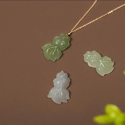 Hetian Jade Koi Fish Pendant Necklace