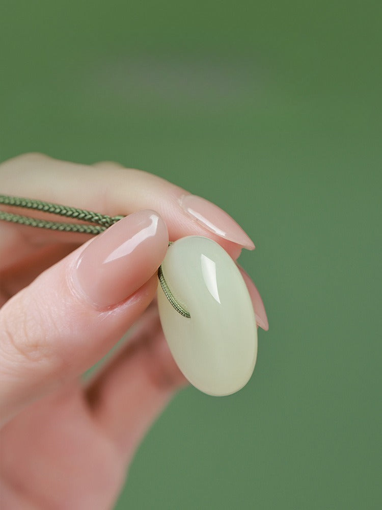 natural hetian jade ping an pendant necklace – unisex jade jewelry - star8s