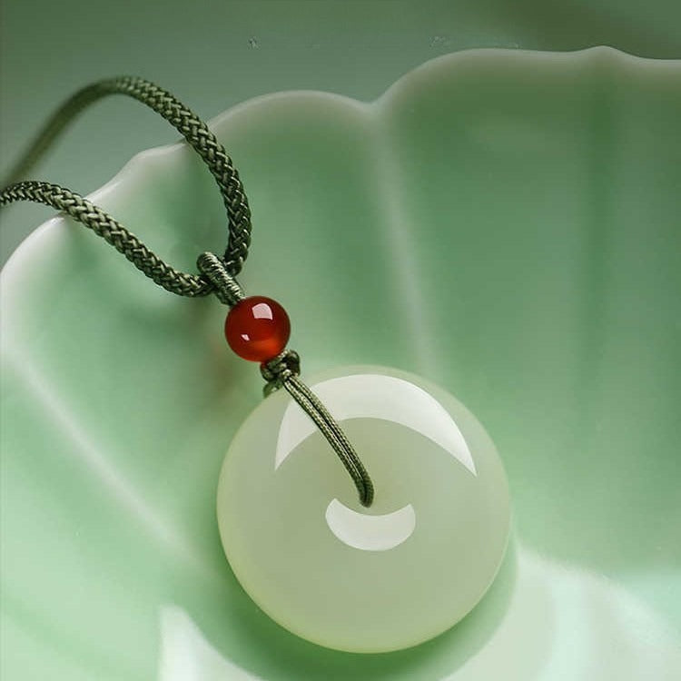 Natural Hetian Jade Ping An Pendant Necklace – Unisex Jade Jewelry - STAR8S