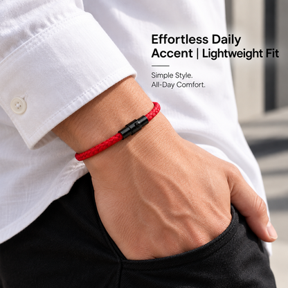 Herrenarmband Premium Schwarz Handseil