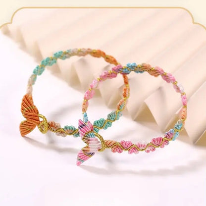 Handmade Dragon Boat Festival Five‑Color Koi Fish Tail Bracelet