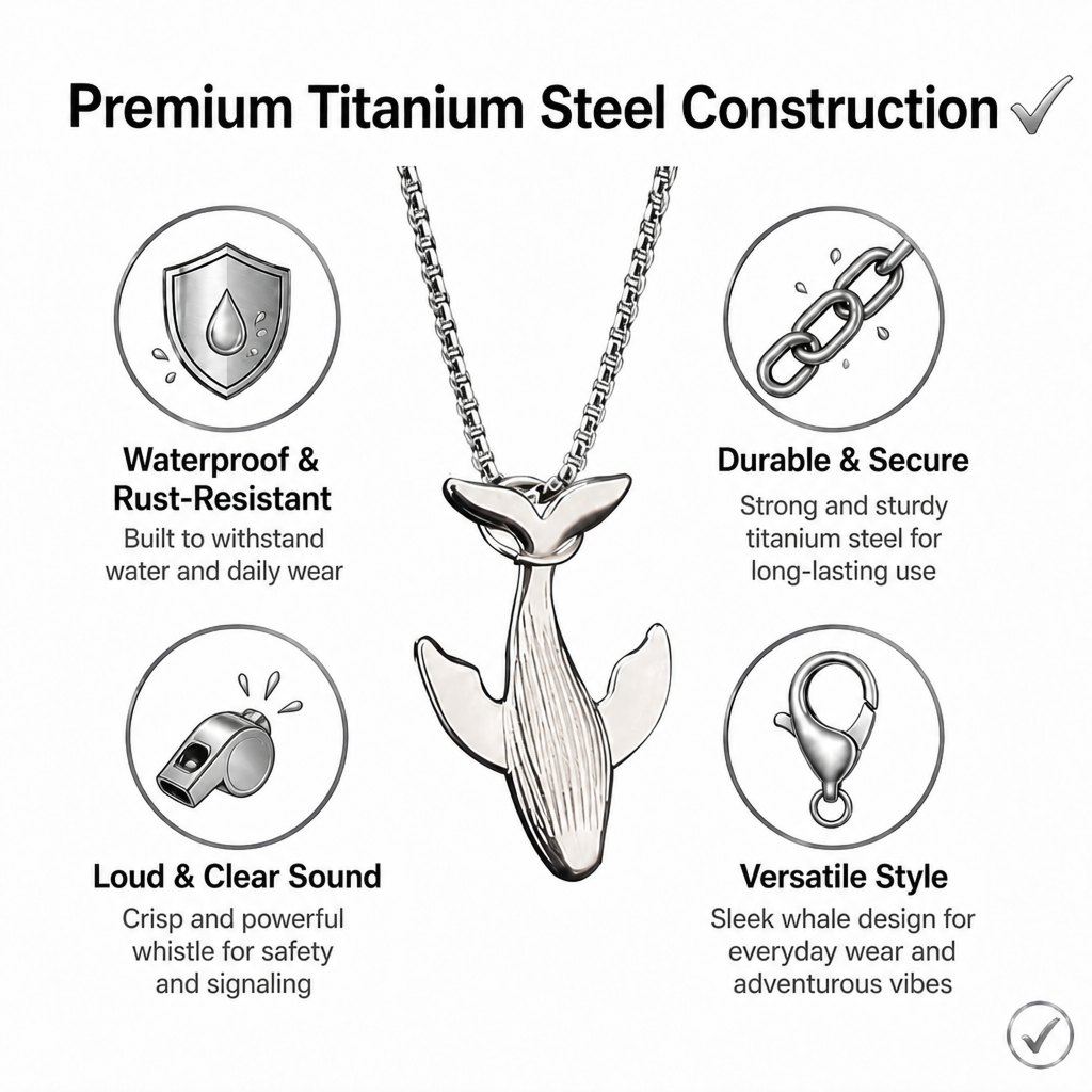 titanium steel whale fall pendant necklace for men unisex vintage silver humpback whale tail charm long box chain sweater necklace hip hop streetwear minimalist ocean jewelry aesthetic gift 27.5 inches