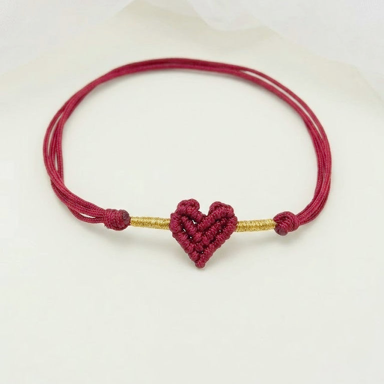 handmade red string bracelet for women men red thread lucky protection amulet braided rope bracelet with woven heart charm couples friendship relationship matching jewelry gift
