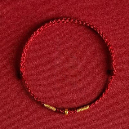 Handmade Red String Bracelet for Women Adjustable with Gold Ball Accent High-Quality Craftsmanship Symbol of Protection Stylish Lucky Charm