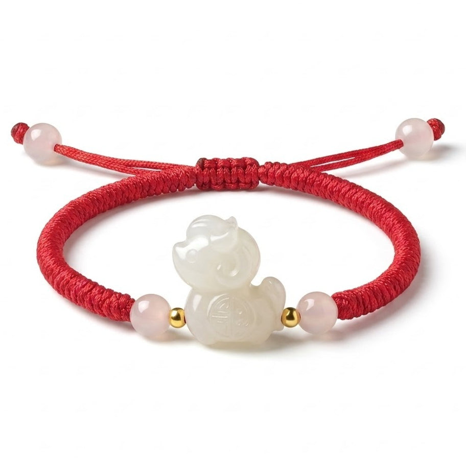 chinese zodiac horse red string bracelet