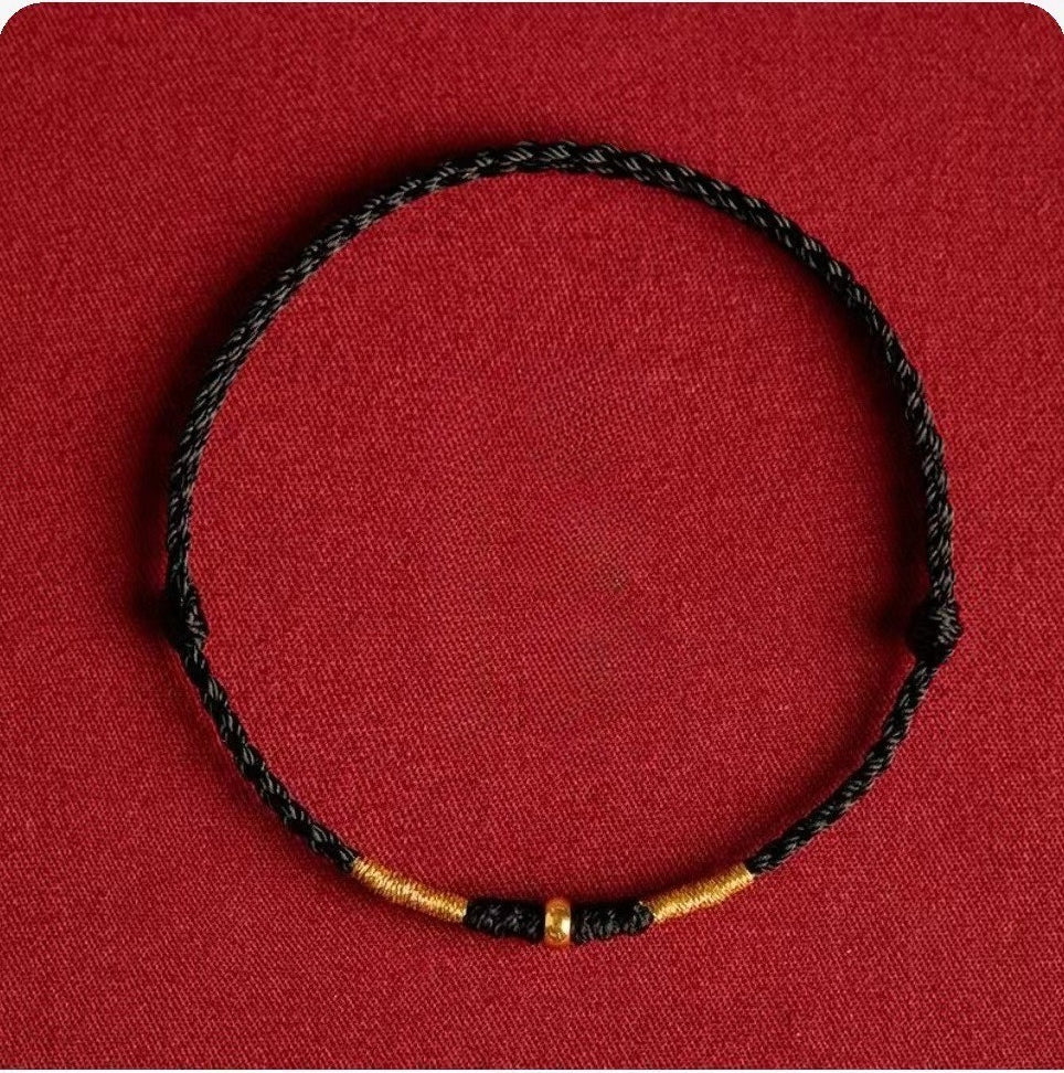 handmade red string bracelet for women adjustable with gold ball accent high-quality craftsmanship symbol of protection stylish lucky charm