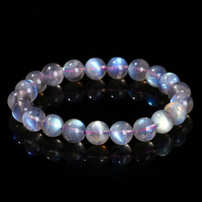Moonlight Beaded Crystal Bracelet - Labradorite Round Beads for Men and Women - STAR8S