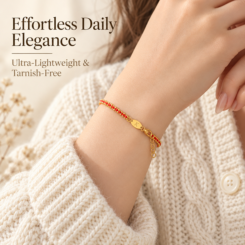 boho red string bracelet - lucky gold bead rope gift for women, handcrafted minimalist design, adjustable lobster clasp, perfect for daily wear & special occasions