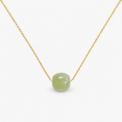 hetian jade necklace,jade pendant necklace,green jade necklace,18 inch necklace,spring ring clasp necklace,gold tone chain,minimalist necklace,vintage jade jewelry,layering necklace,dainty pendant necklace,Chinese style jewelry,gift for her
