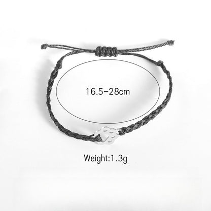 2Pcs Handmade Pet Memorial Bracelet Set for Women Men Stainless Steel Paw Print Charm Braided Rope Cord Adjustable Keepsake Friendship Bracelet Sympathy Loss Gift with Card