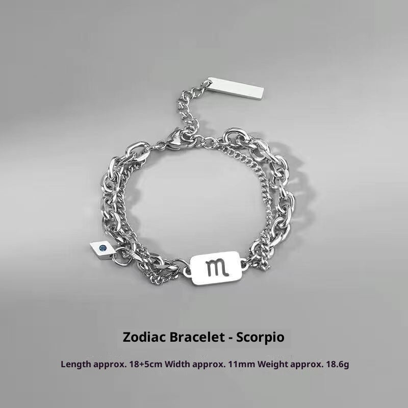 zodiac signs bracelet - luxury titanium steel bracelet for men & women, unique & stylish accessories - star8s
