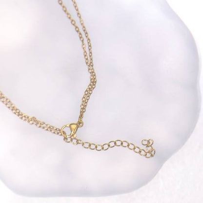 Double Layer Heart Necklace for Women Gold Plated Dainty Layered Lariat Drop Long Pendant Necklace Minimalist Y-Chain Choker Trendy Clavicle Chain Costume Jewelry Birthday Anniversary Gift for Girlfriend Teen Girls