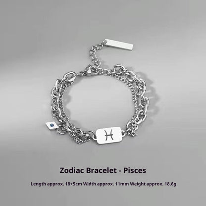 Zodiac Signs Bracelet - Luxury Titanium Steel Bracelet for Men & Women, Unique & Stylish Accessories - STAR8S