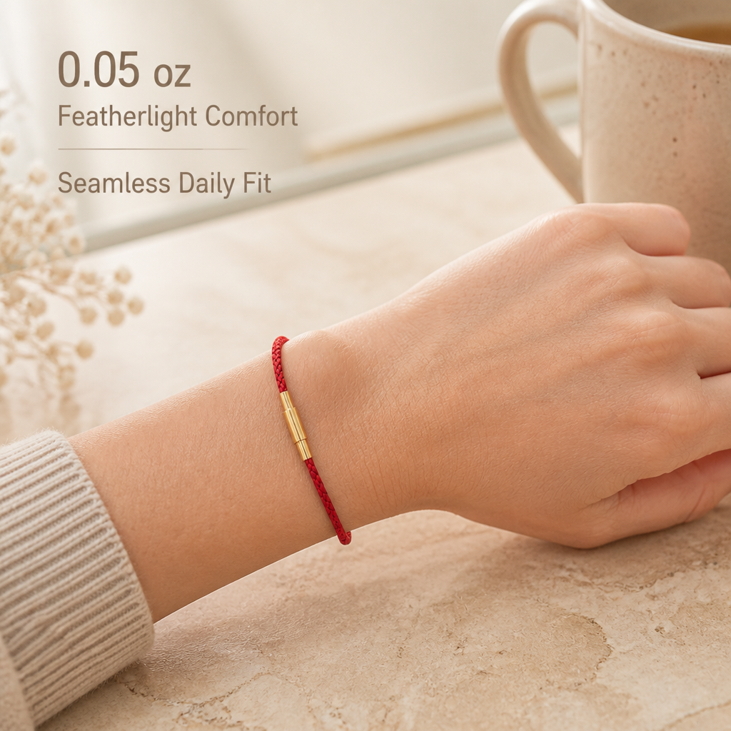 waterproof red string lucky bracelet | zodiac year protection - minimalist braided steel wire core, premium stainless steel clasp, ultra-lightweight, colorfast 2mm