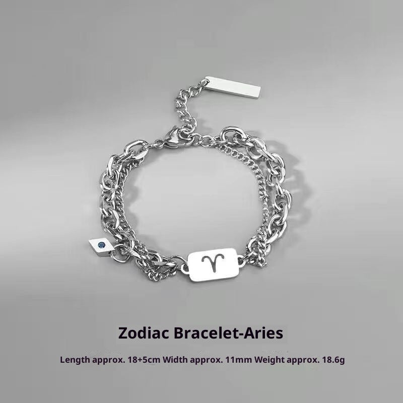 zodiac signs bracelet - luxury titanium steel bracelet for men & women, unique & stylish accessories - star8s