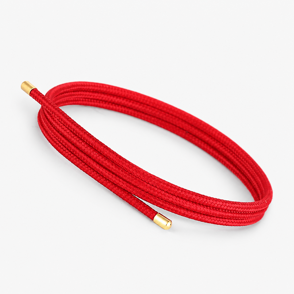 red string magnetic wrap bracelet for women & men, 20-inch waterproof braided cord with gold magnetic clasp, lucky protection jewelry, couple matching bracelet, diy charm cord