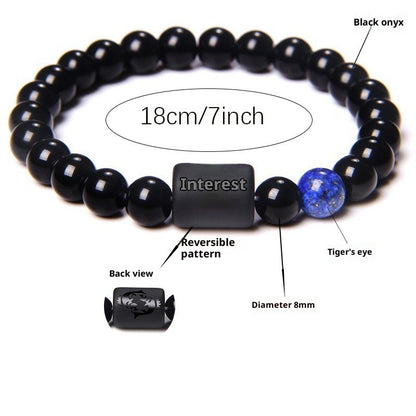 Zodiac Signs Bracelet - Elastic Tiger Eye & Agate Beaded Bracelet for Men & Women - STAR8S