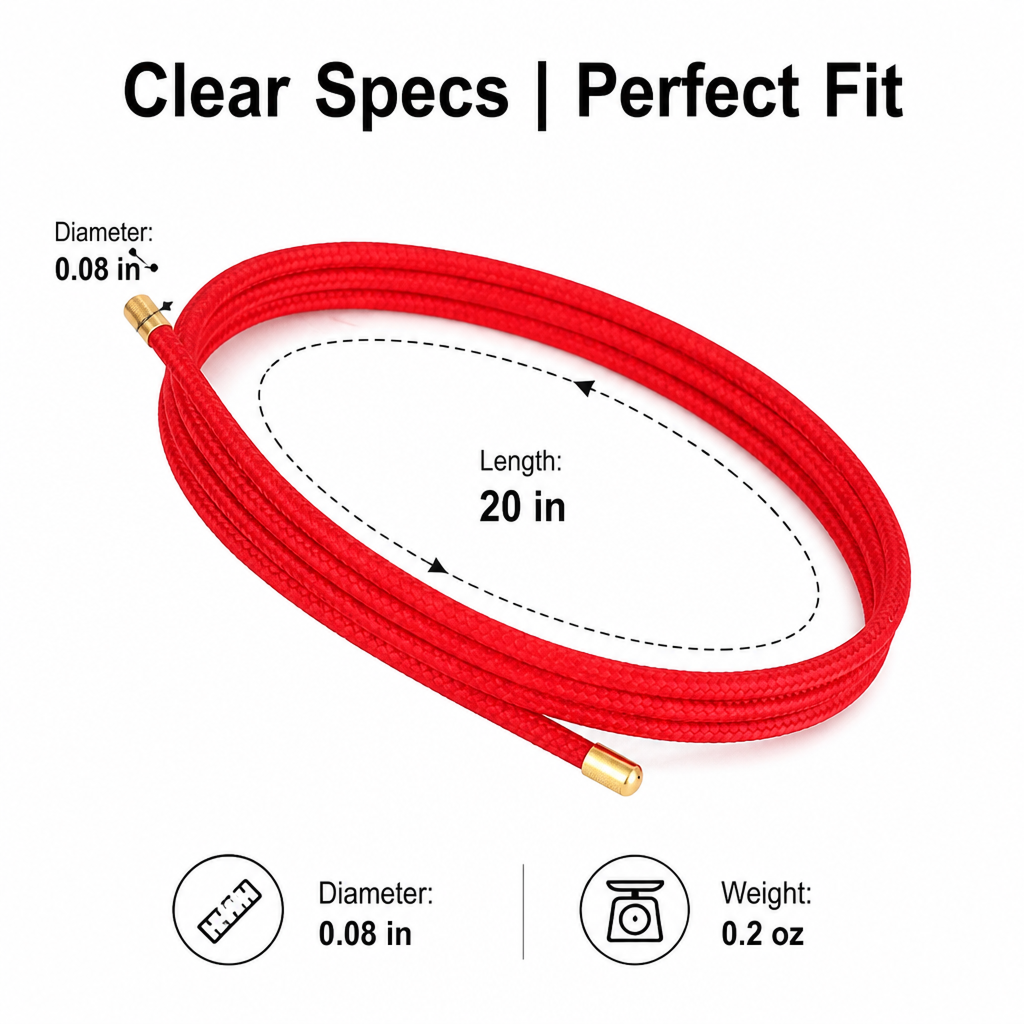 red string magnetic wrap bracelet for women & men, 20-inch waterproof braided cord with gold magnetic clasp, lucky protection jewelry, couple matching bracelet, diy charm cord