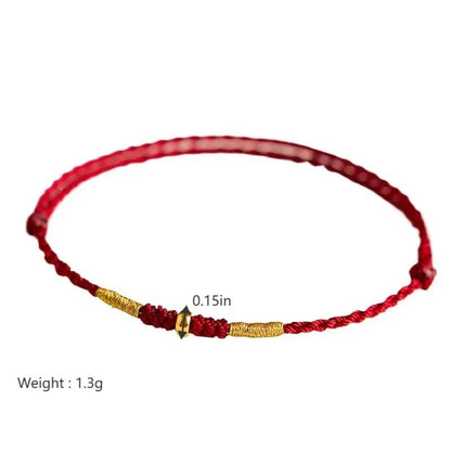 Handmade Red String Bracelet for Women Adjustable with Gold Ball Accent High-Quality Craftsmanship Symbol of Protection Stylish Lucky Charm
