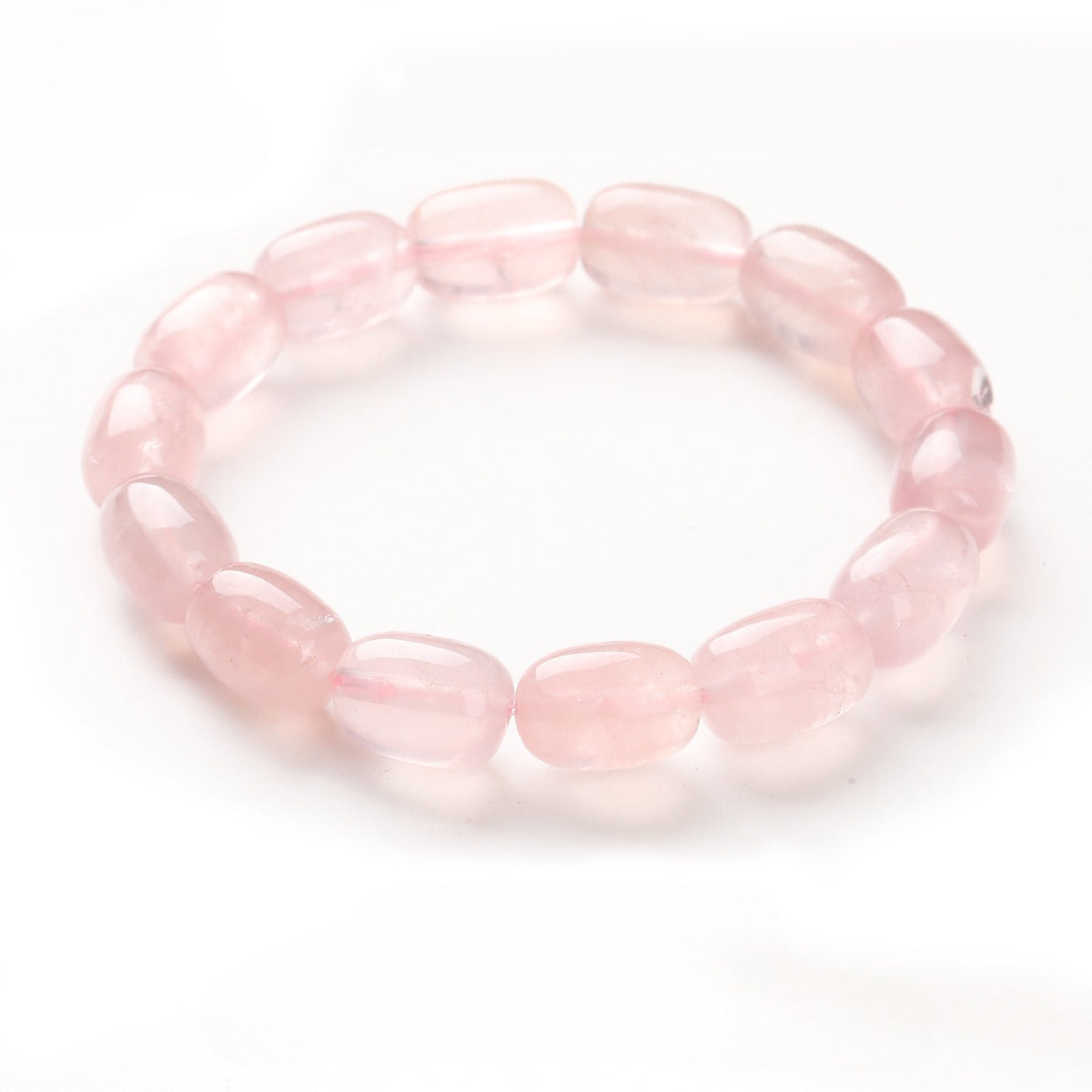 Pink Beaded Crystal Bracelet – Natural High Ice Starry Madagascar Rose Quartz Bracelet - STAR8S