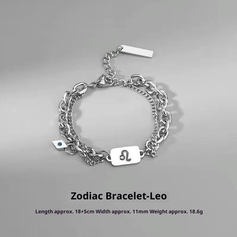 zodiac signs bracelet - luxury titanium steel bracelet for men & women, unique & stylish accessories - star8s