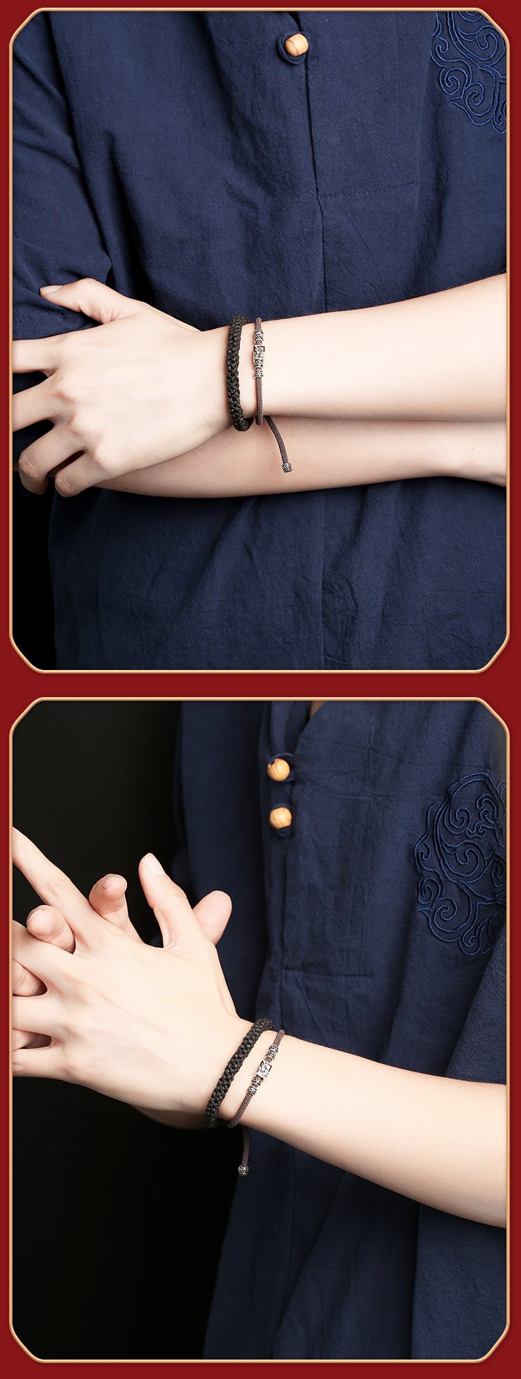 925 Silver Handmade Braided Vintage Style Bracelet - Adjustable, Durable & Stylish - STAR8S
