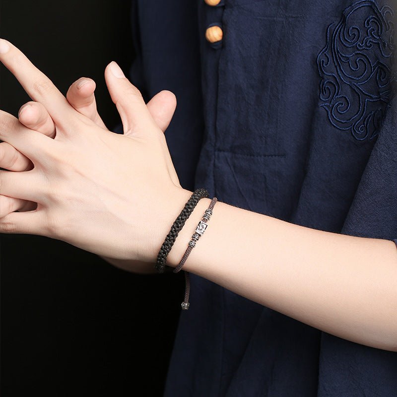 925 Silver Handmade Braided Vintage Style Bracelet - Adjustable, Durable & Stylish - STAR8S
