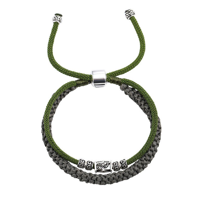 925 Silver Handmade Braided Vintage Style Bracelet - Adjustable, Durable & Stylish - STAR8S