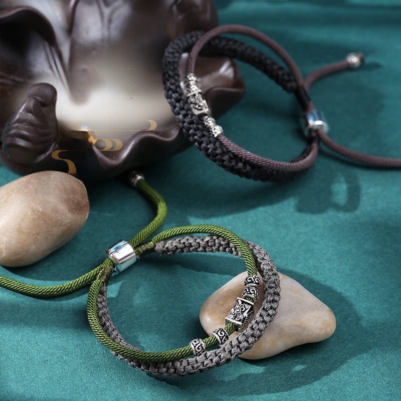 925 Silver Handmade Braided Vintage Style Bracelet - Adjustable, Durable & Stylish - STAR8S