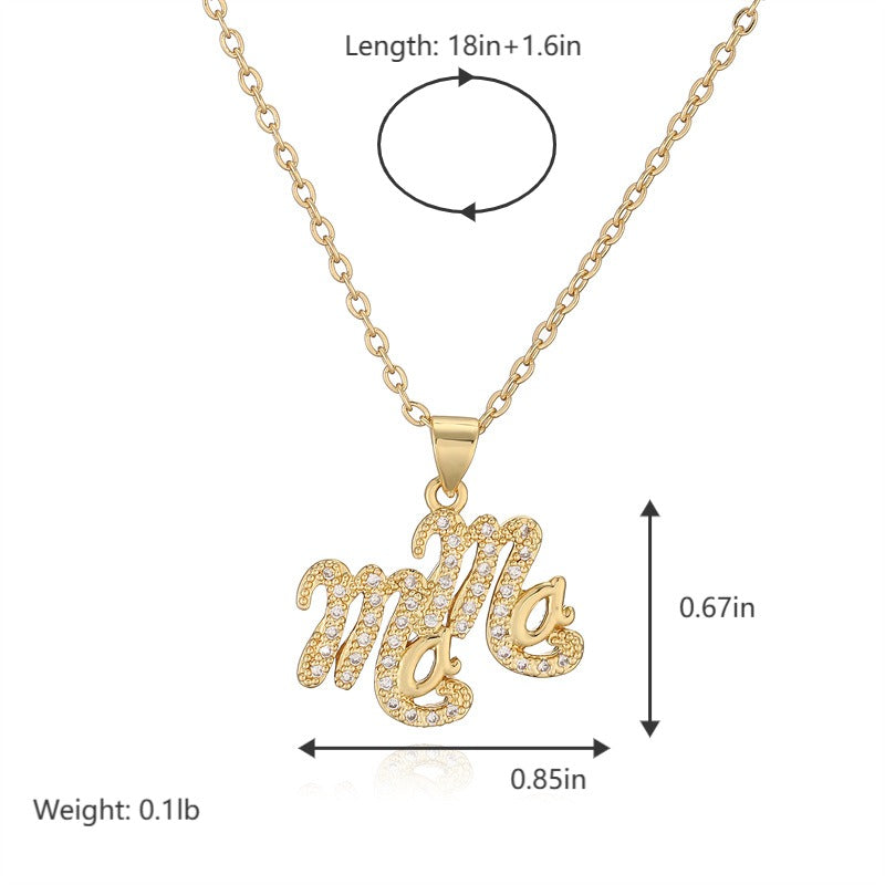 sparkling cursive mama nameplate necklace premium gold plated brass non-tarnishing hypoallergenic clasp inlaid cubic zirconia stones meaningful mother's day token elegant jewelry gifts for wife mom