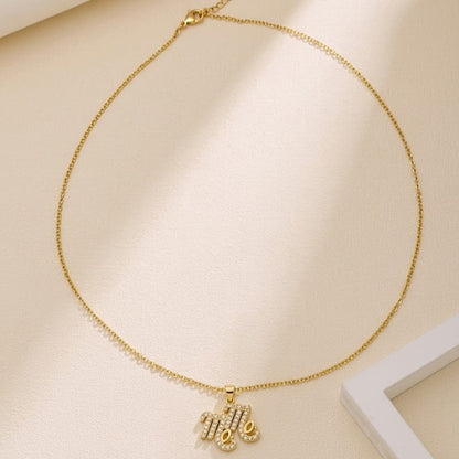 Sparkling Cursive MAMA Nameplate Necklace Premium Gold Plated Brass Non-Tarnishing Hypoallergenic Clasp Inlaid Cubic Zirconia Stones Meaningful Mother's Day Token Elegant Jewelry Gifts for Wife Mom