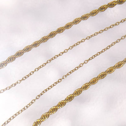 Layered Ankh Cross Necklace Set for Men Women Stainless Steel Egyptian Key of Life Pendant Twisted Rope Chain Choker Gold Plated Religious Protection Amulet Statement Sweater Chain Jewelry Gift