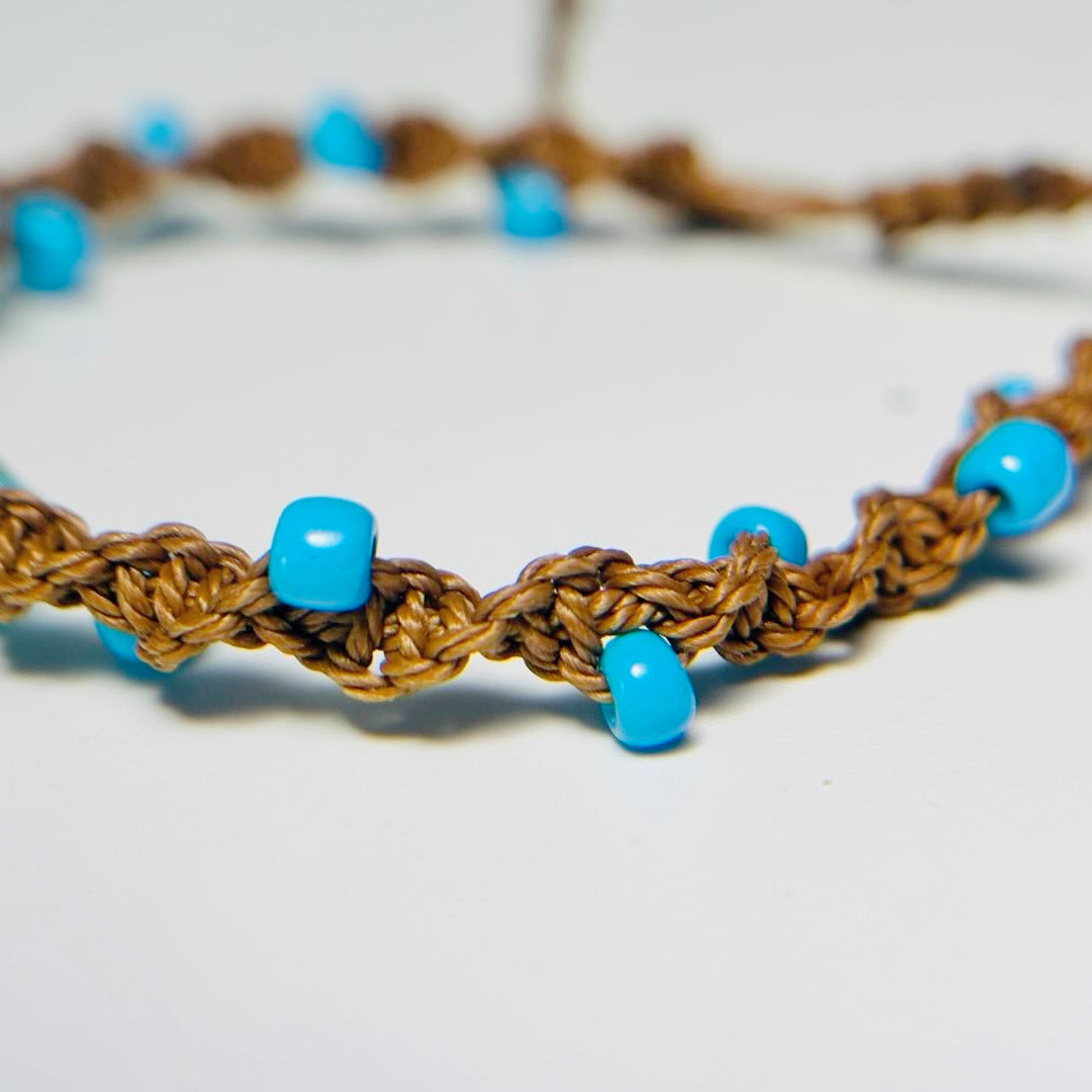 handmade turquoise sea turtle bracelet for women men bohemian blue bead woven rope anklet beach ocean wave jewelry adjustable cord marine charms gift