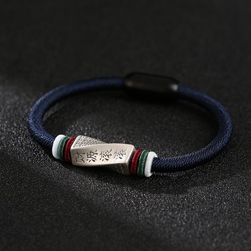 999 Silver Wealth Bracelet for Men | Handmade Braided Bracelet Simple & Elegant Gift - STAR8S