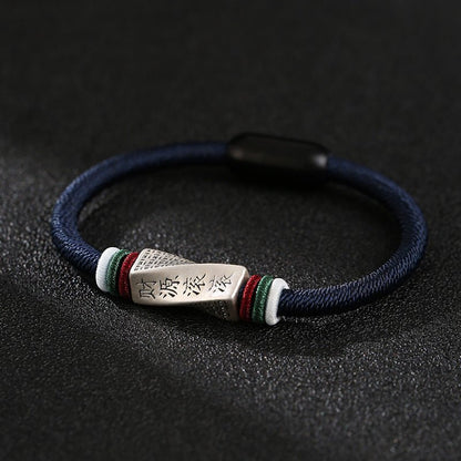 999 Silver Wealth Bracelet for Men | Handmade Braided Bracelet Simple & Elegant Gift - STAR8S