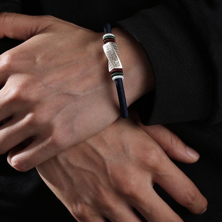 999 Silver Wealth Bracelet for Men | Handmade Braided Bracelet Simple & Elegant Gift - STAR8S