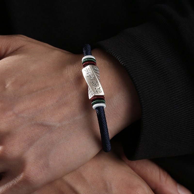 999 Silver Wealth Bracelet for Men | Handmade Braided Bracelet Simple & Elegant Gift - STAR8S