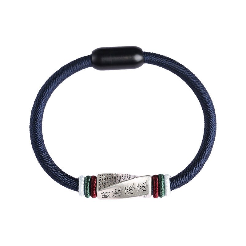 999 Silver Wealth Bracelet for Men | Handmade Braided Bracelet Simple & Elegant Gift - STAR8S