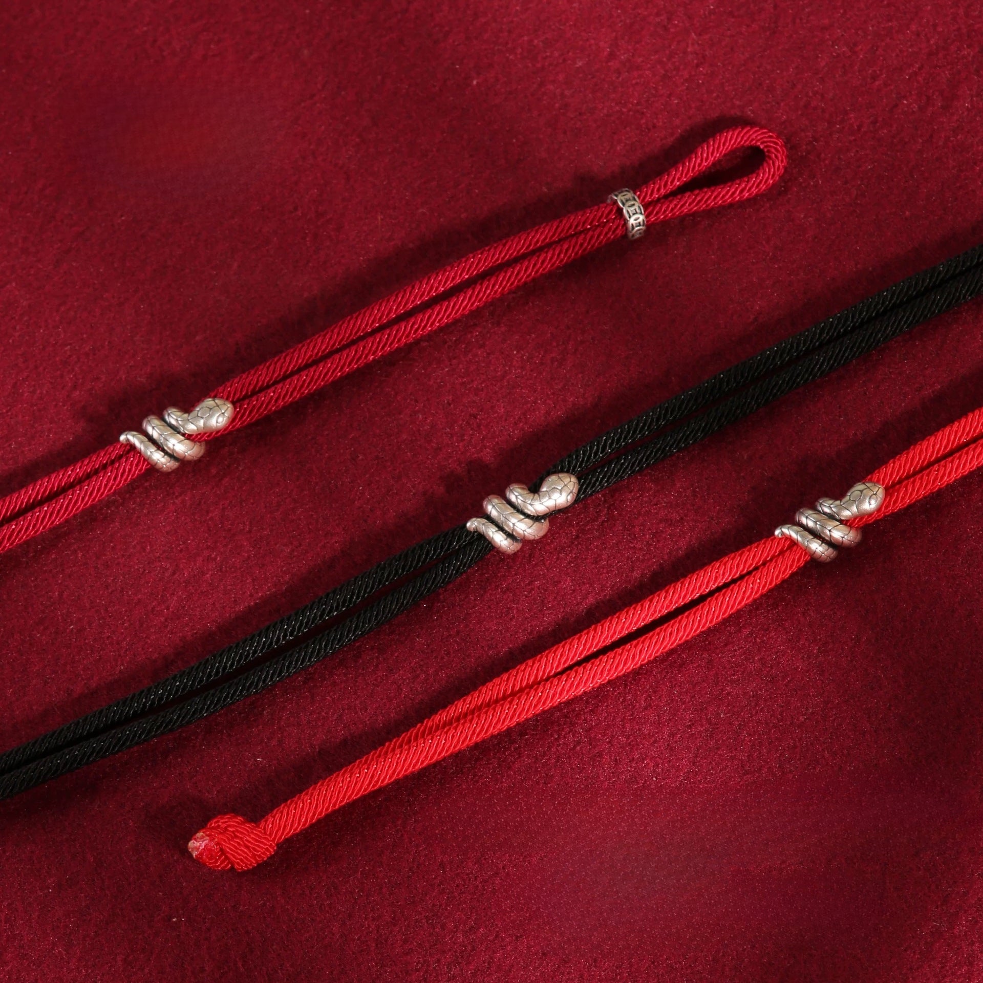 999 Sterling Silver Snake Red String Bracelet - Perfect Gift for the Chinese New Year and Zodiac Lovers - STAR8S