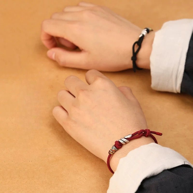 999 Sterling Silver Teng Snake Red String Bracelet | Unisex Zodiac Charm | Shopify - STAR8S