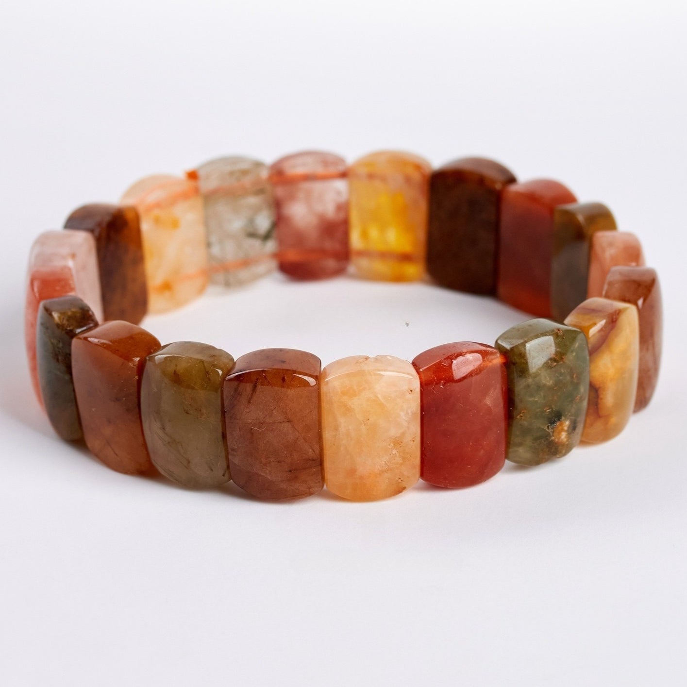 rutilated quartz bracelet - natural gemstone women's fashion jewelry - elegant & trendy - star8s