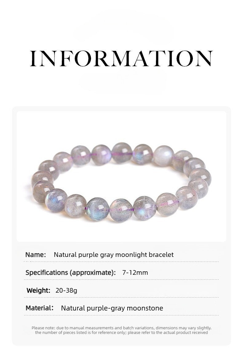 moonlight beaded crystal bracelet - labradorite round beads for men and women - star8s