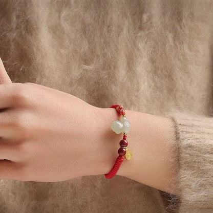 Chinese Zodiac Horse Jade Red String Bracelet – 2026 Year of the Horse Hetian for Women & Men - STAR8S