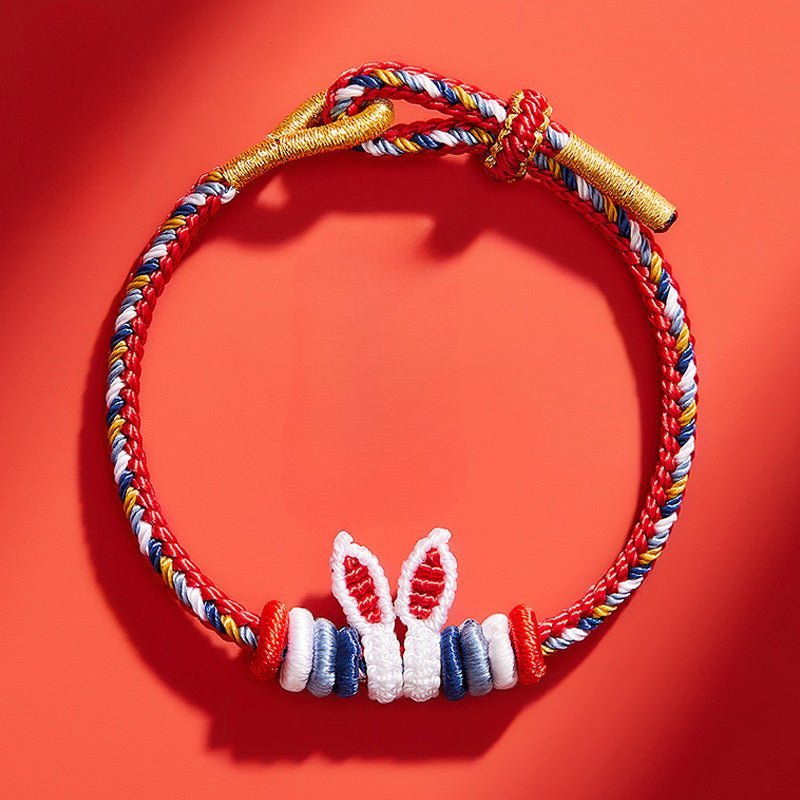 Adorable Rabbit Red String Bracelet: Rabbit - Ear Zodiac Year | STAR8S
