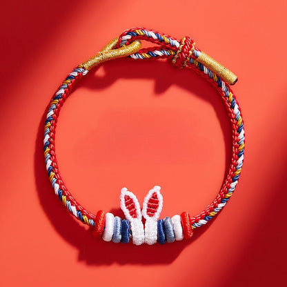 Adorable Rabbit Red String Bracelet: Rabbit - Ear Zodiac Year | STAR8S