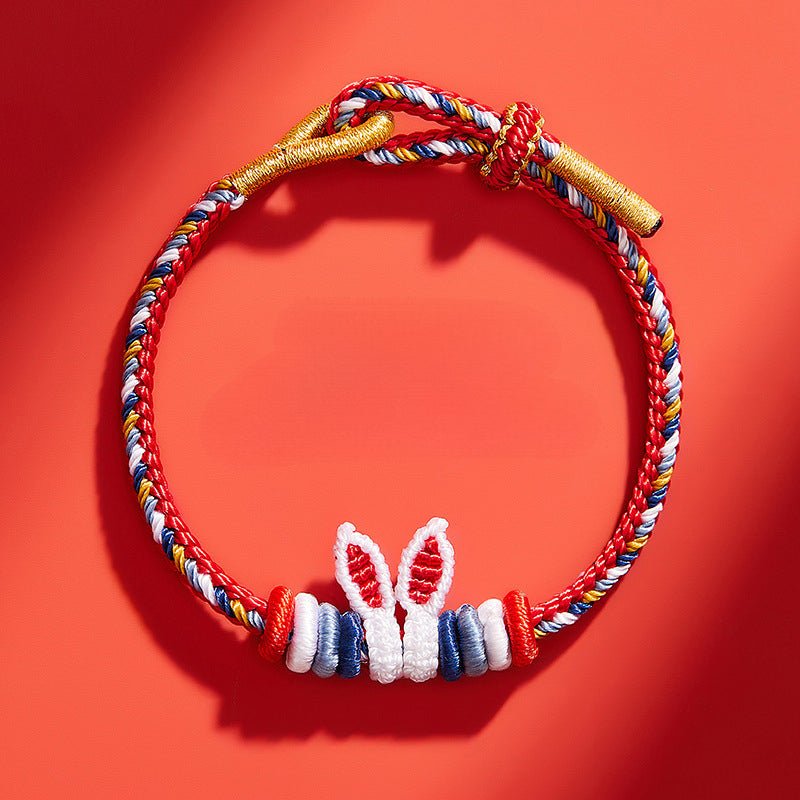 Adorable Rabbit Red String Bracelet: Rabbit - Ear Zodiac Year | STAR8S